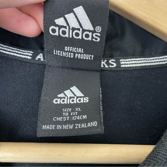Adidas All Blacks Rugby Polo Shirt Black Size XL - Picture 5 of 9